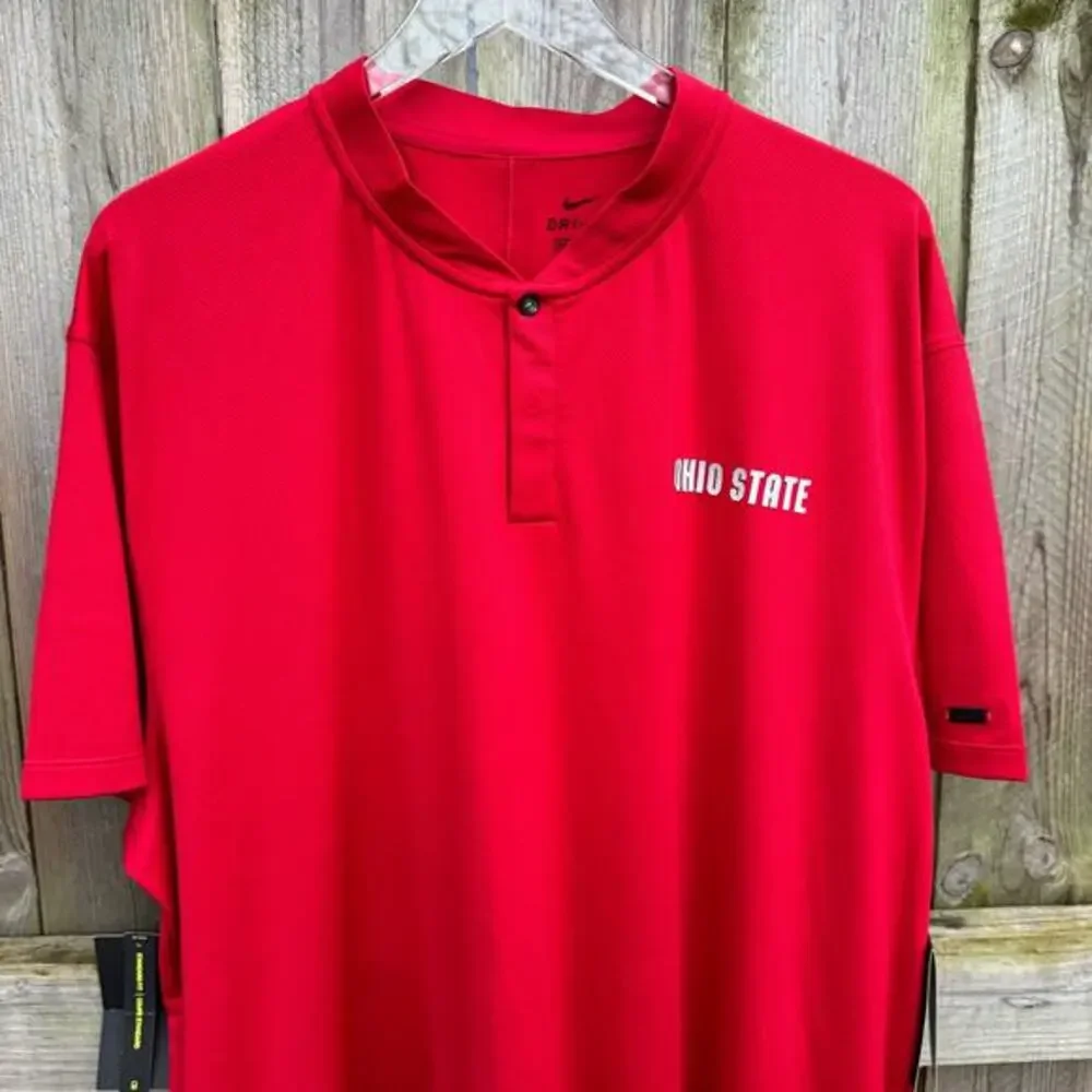 Nike Ohio State Shirt Golf Standard Fit Buckeyes Tiger Woods Collection XXL‎ NWT
